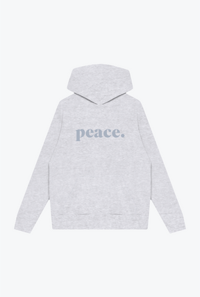 Peace Basics Schwerer Kapuzenpullover - Asche