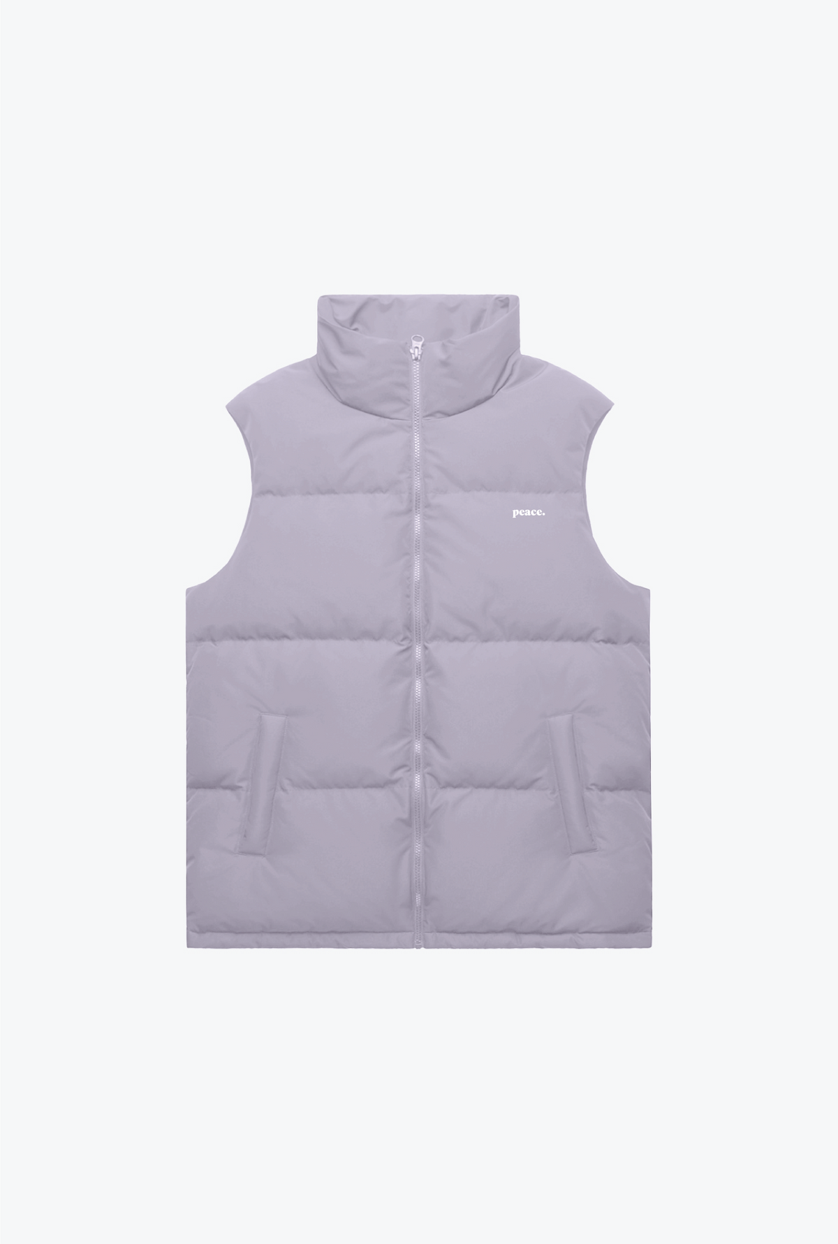 Peace Basics Puffer Vest - Gentle Lavender