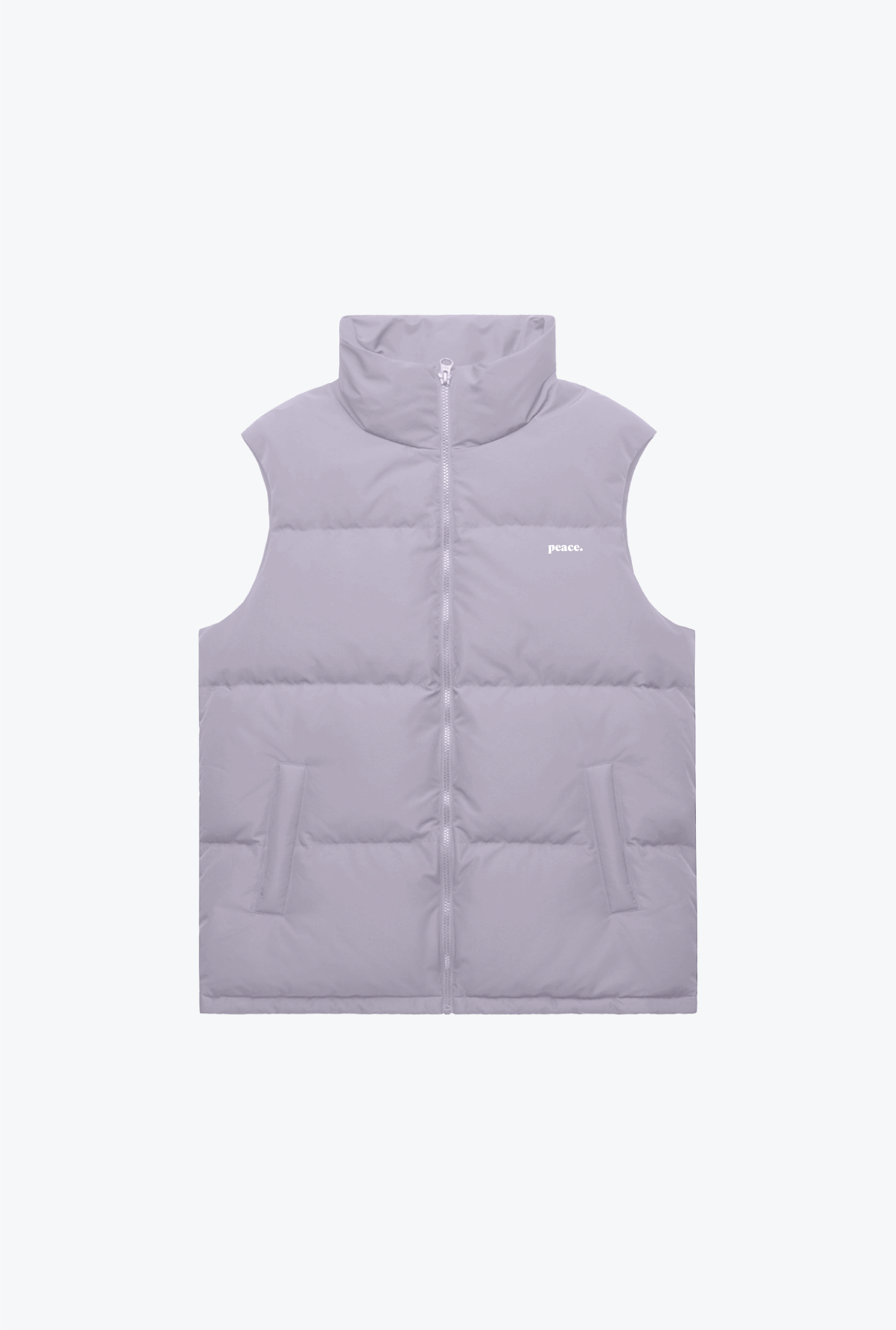 Peace Basics Puffer Vest - Gentle Lavender