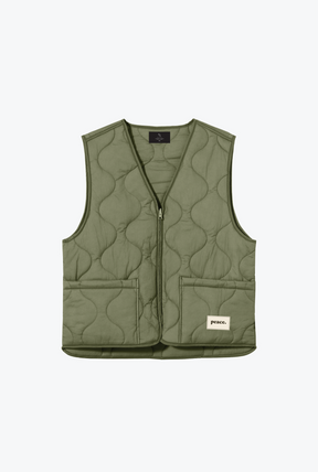 Peace Basics Quilted Vest - Olive