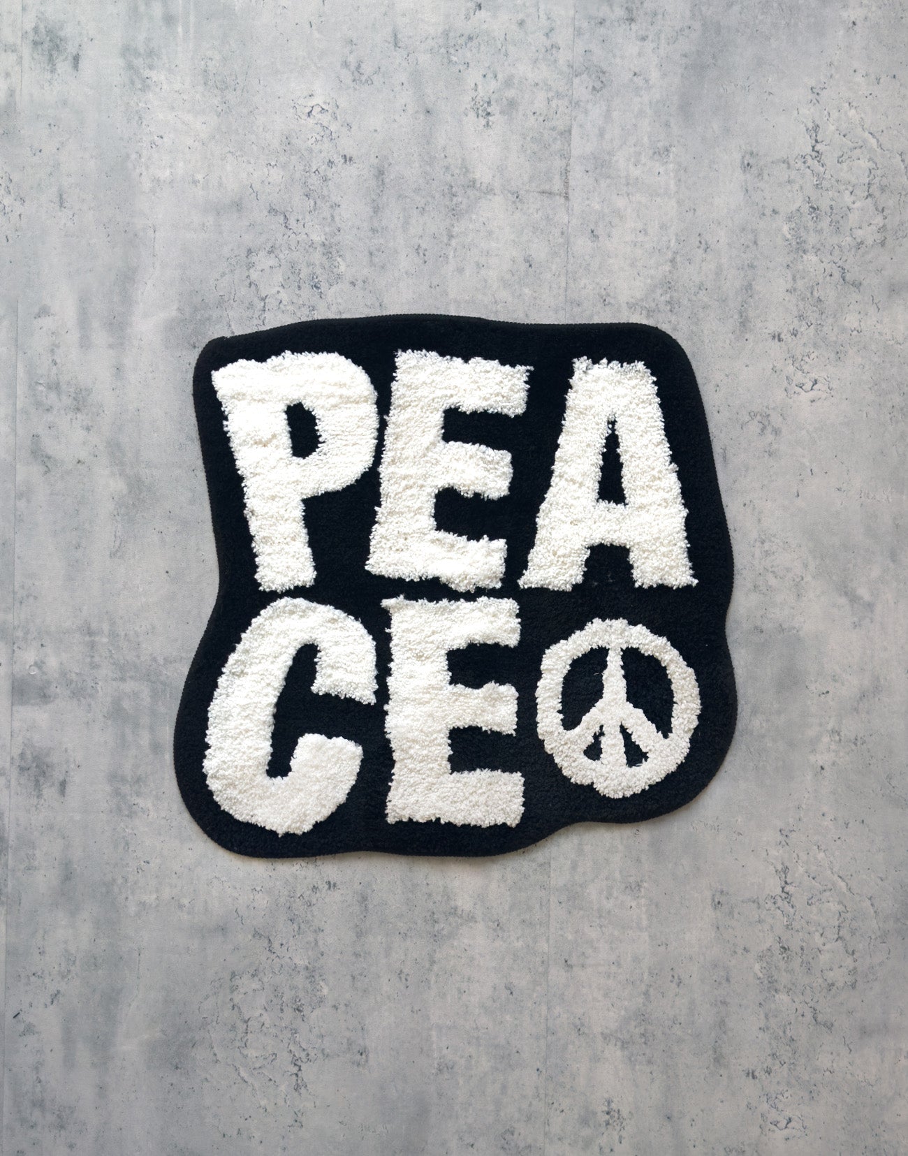 Peace Teppich - Schwarz