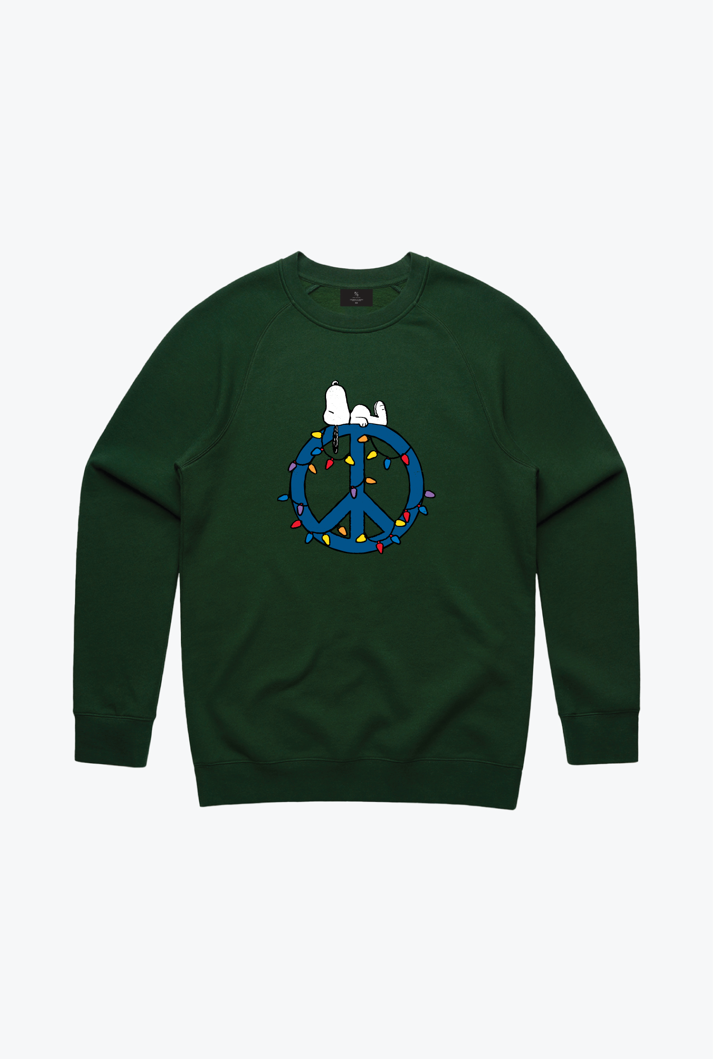 P/C x Peanuts Peace Sign Crewneck - Forest Green