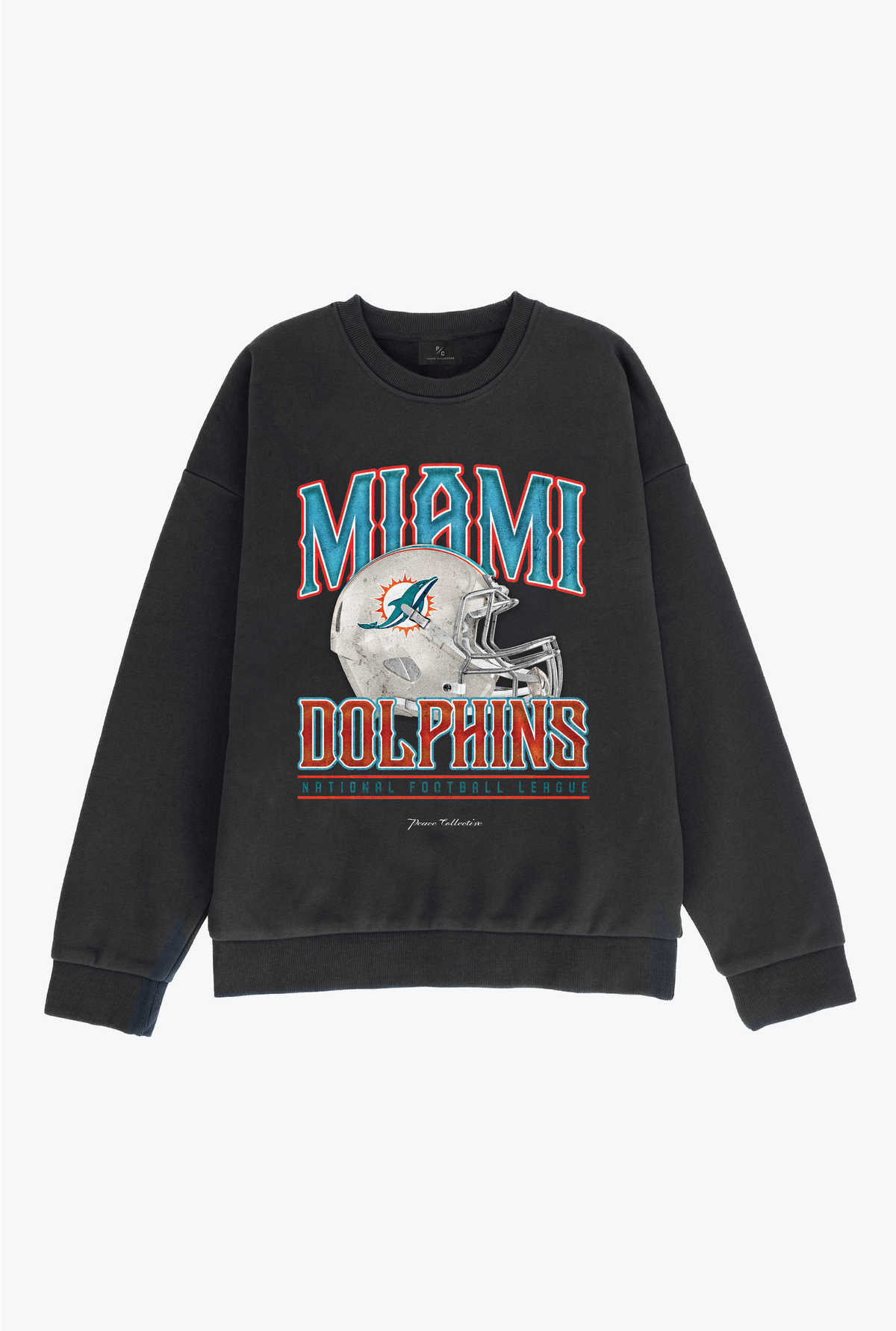 Miami Dolphins Helm SuperHeavy™️ Rundhalsausschnitt - Schwarz