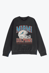 Miami Dolphins Helmet SuperHeavy™️ Crewneck - Black