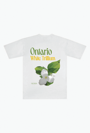 Ontario White Trillium Heavyweight T-Shirt - White