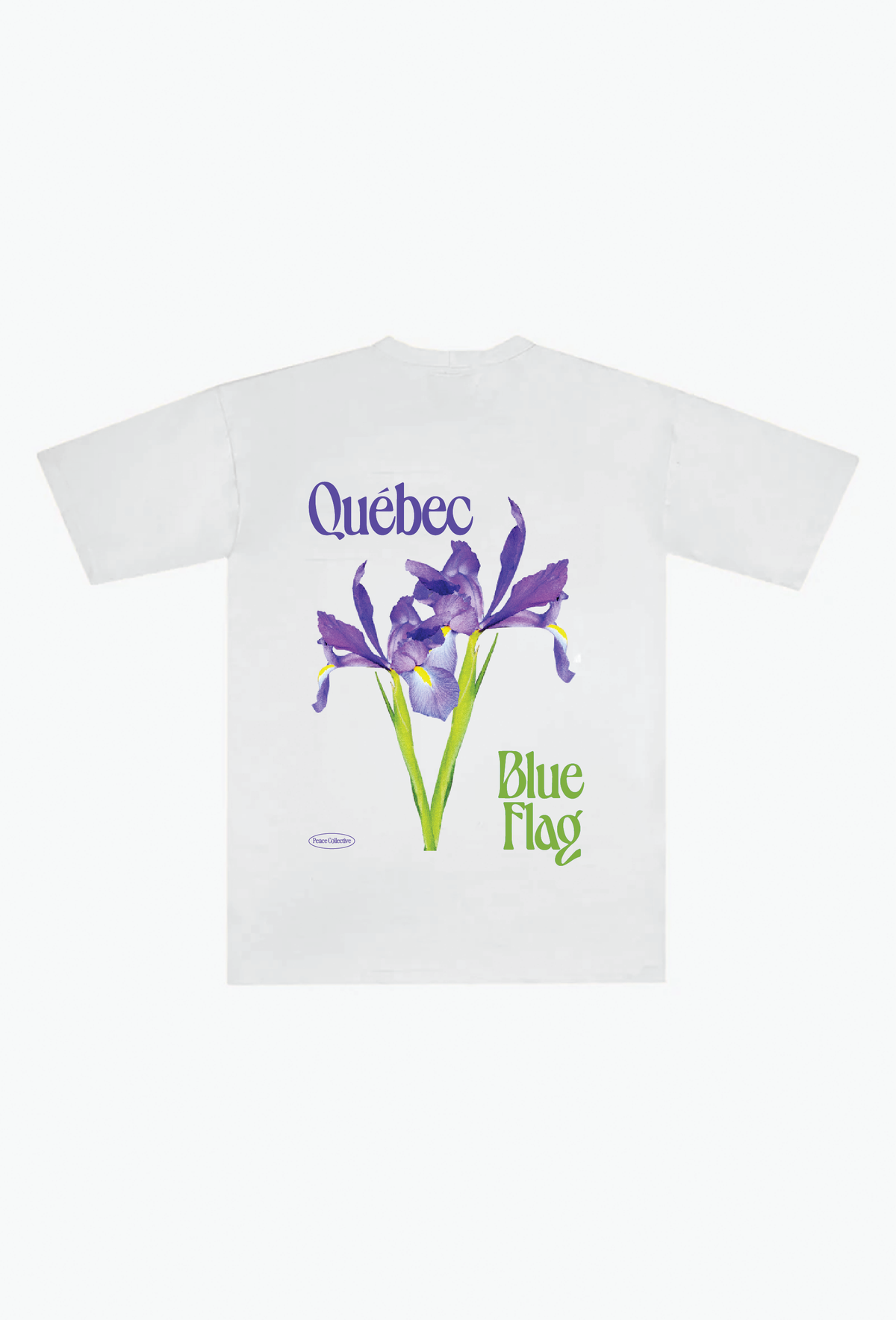 Quebec Blue Flag Heavyweight T-Shirt - White