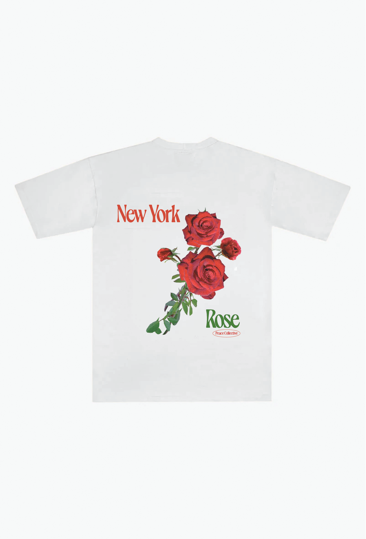 New York Rose Heavyweight T-Shirt - White