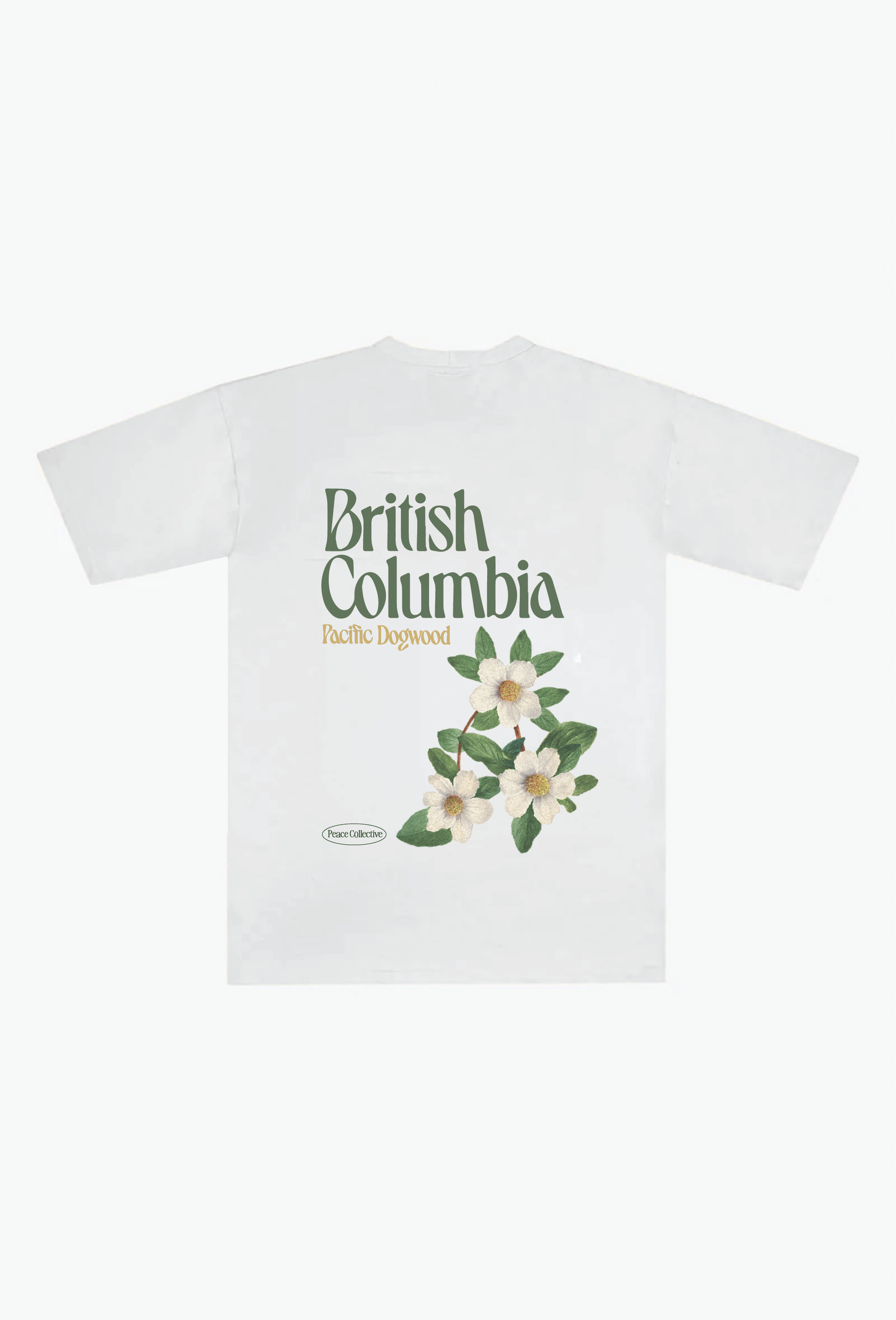 British Columbia Pacific Dogwood Heavyweight T-Shirt - White