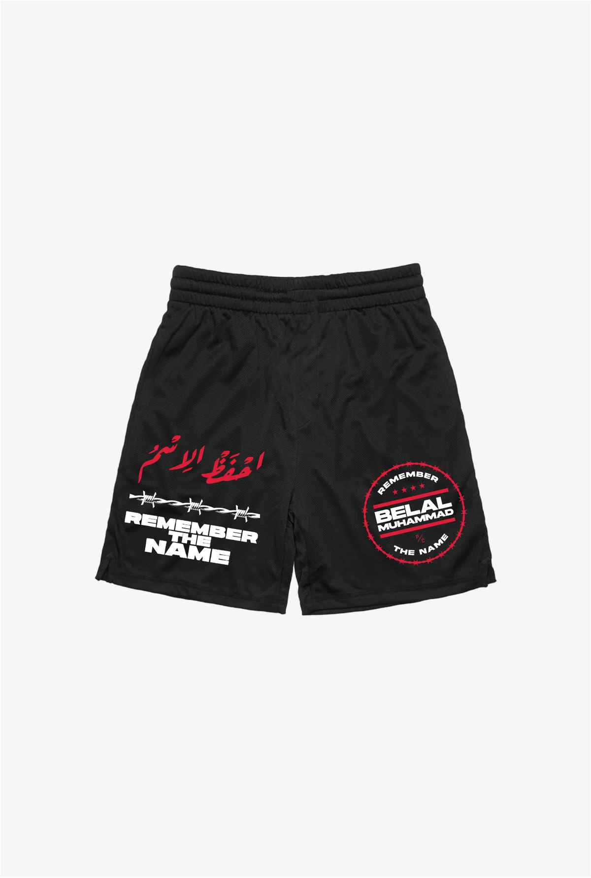 P/C x Belal Muhammad „Remember the Name“ Mesh-Shorts - Schwarz