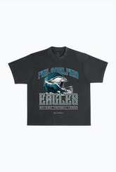 Philadelphia Eagles Helm Garment Dyed Heavyweight T-Shirt - Schwarz