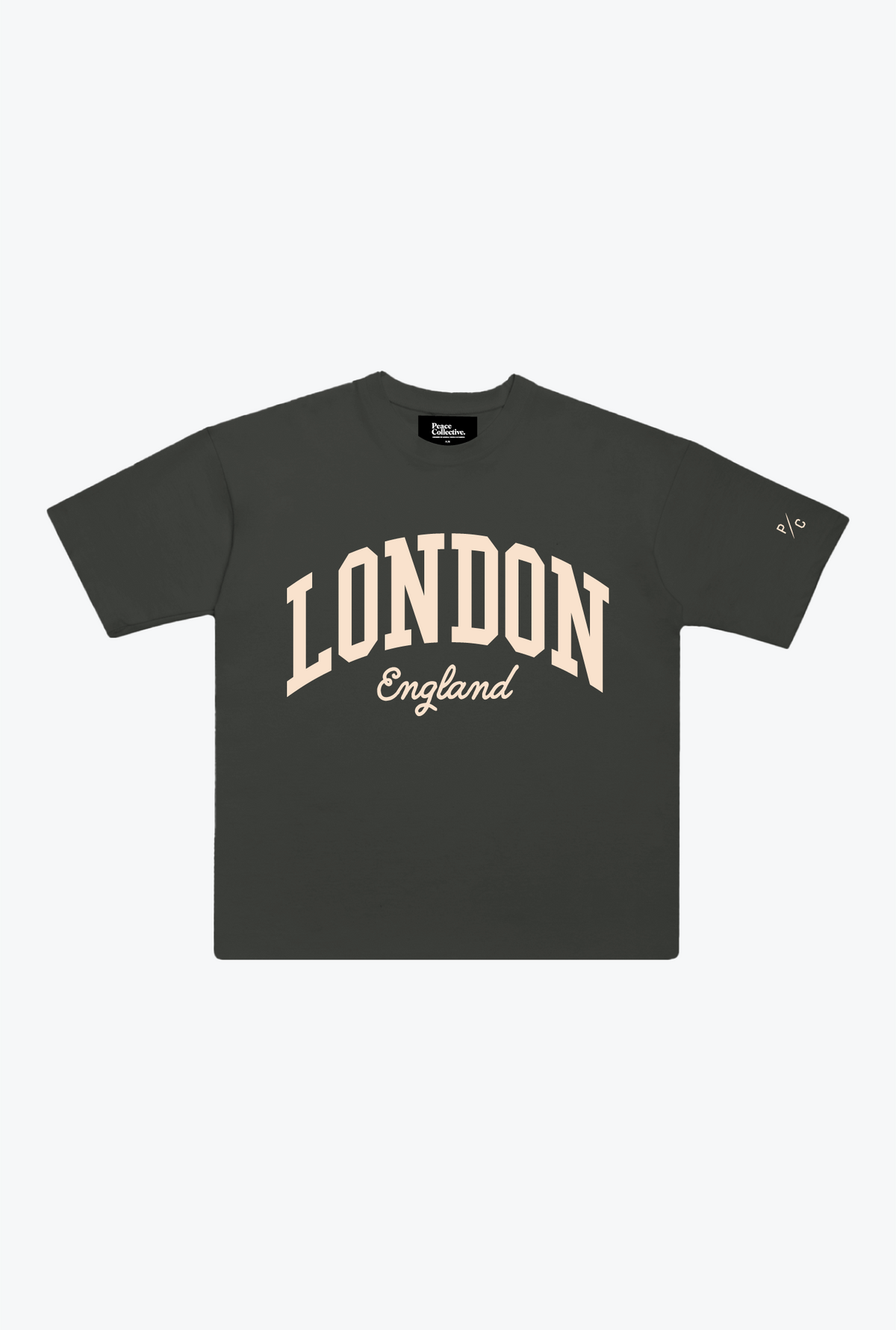 London Tourist Heavyweight Garment Dyed T-Shirt - Black