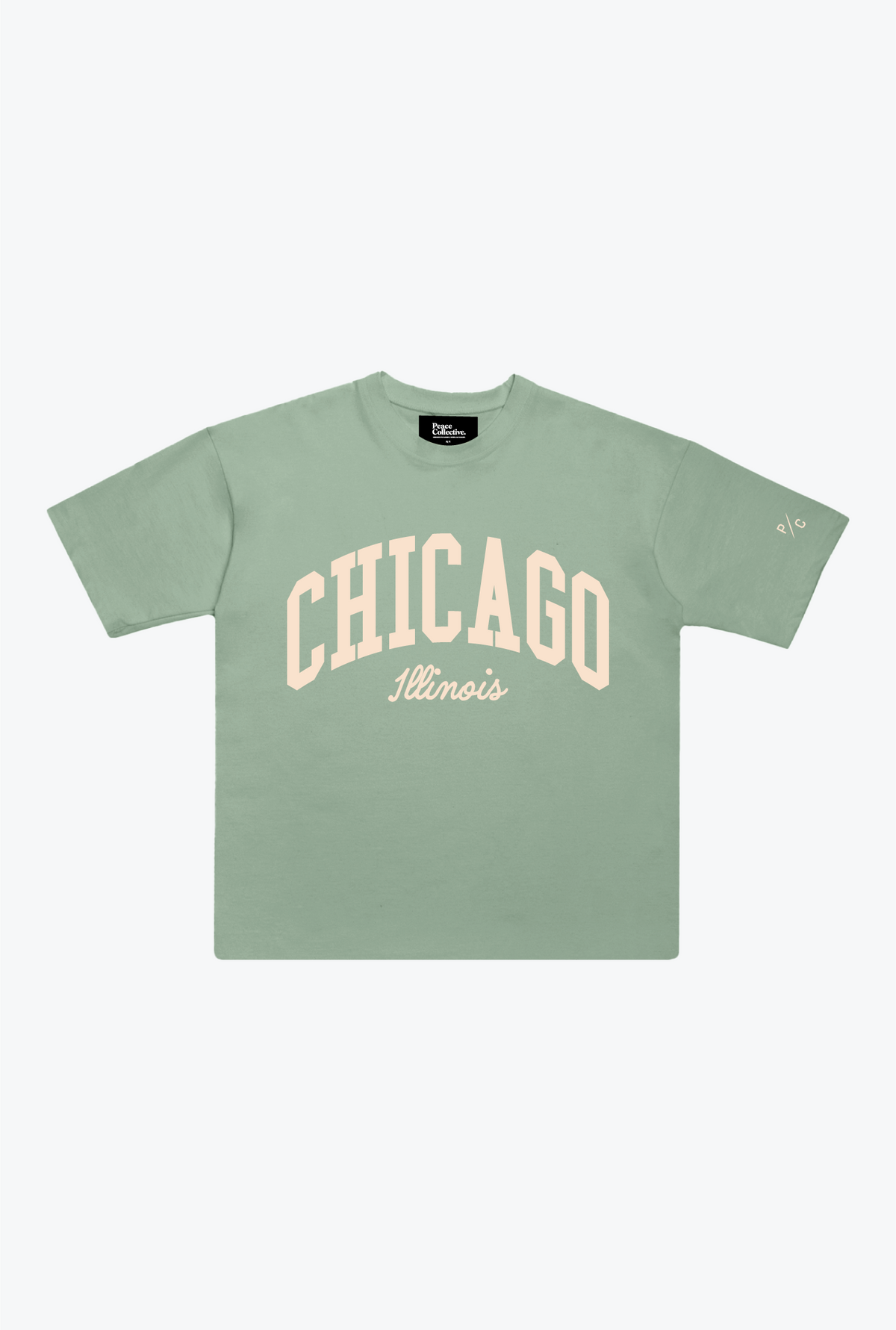 Chicago Tourist Heavyweight Garment Dyed T-Shirt - Eucalyptus