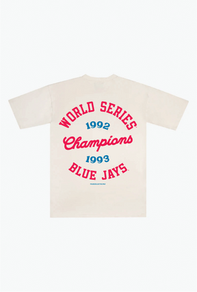 Toronto Blue Jays '92/'93 Champions Heavyweight T-Shirt - Ivory