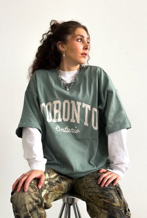 Toronto Tourist Heavyweight Garment Dyed T-Shirt - Eucalyptus