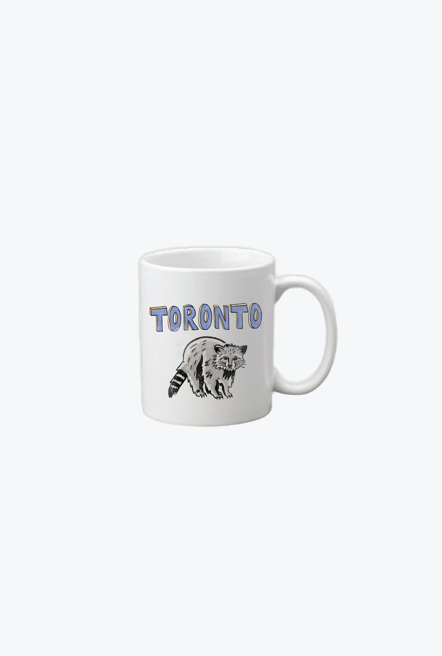 Tasse à dessin de raton laveur de Toronto - Blanc