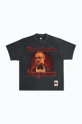 P/C x The Godfather Vengeance Garment Dyed Heavyweight T-Shirt - Black