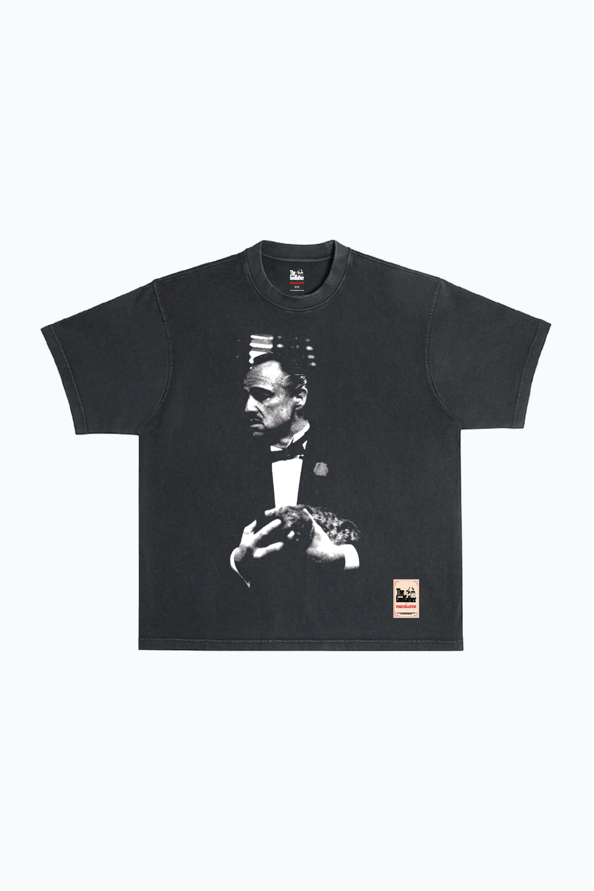 T-shirt lourd teint en pièce P/C x The Godfather Loyalty - Noir