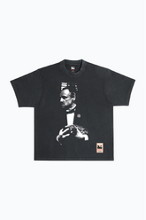 P/C x The Godfather Loyalty Garment Dyed Heavyweight T-Shirt - Black