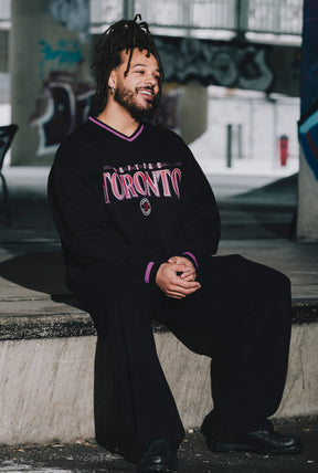 Toronto Raptors Ribbed Heavyweight Crewneck - Black