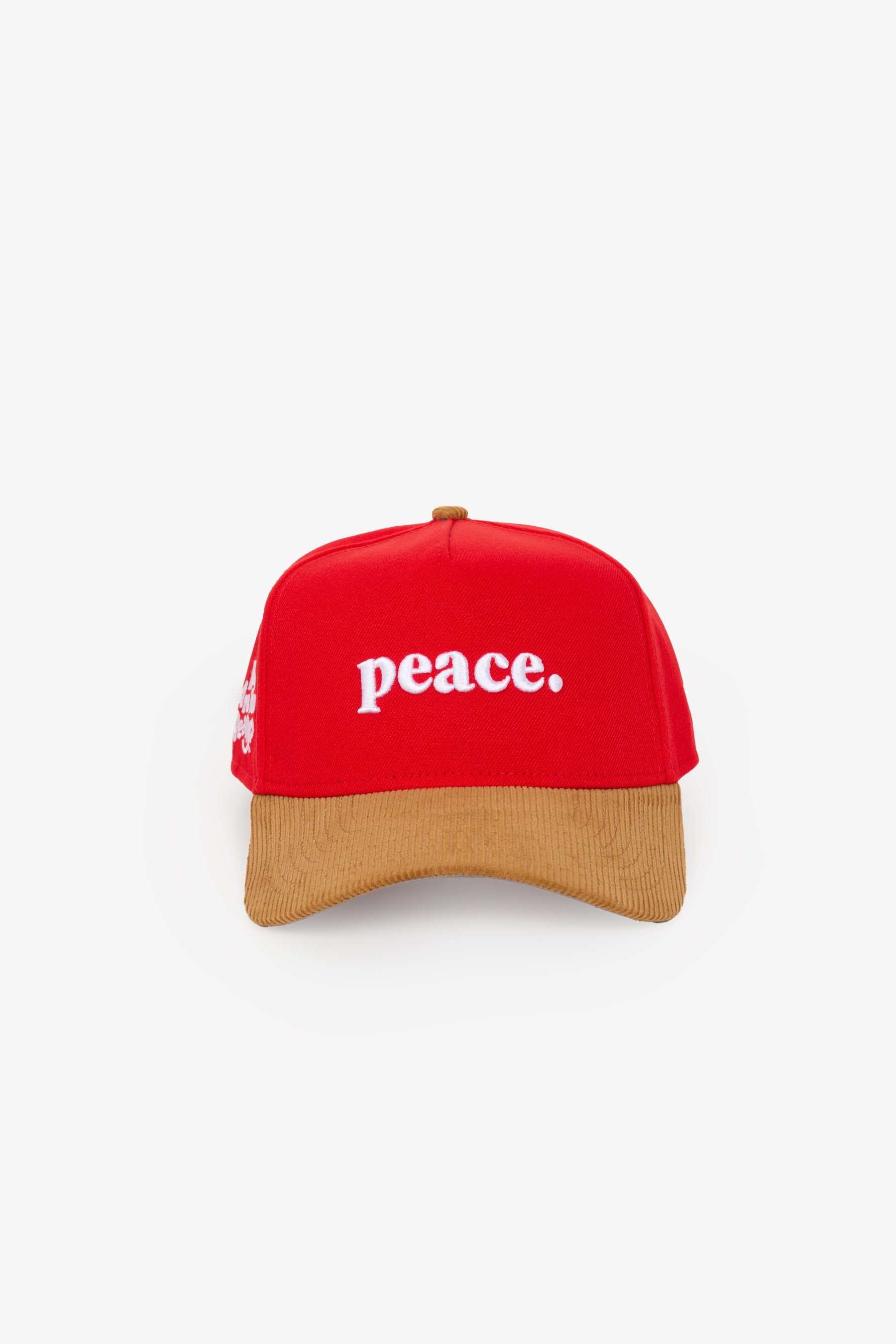 Peace How Are You Really 9FORTY Adjustable Cap - Red/ Wheat Corduory