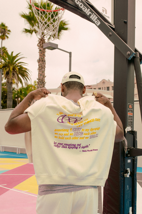 P/C x Metta World Peace Heavyweight Crewneck - Ivory