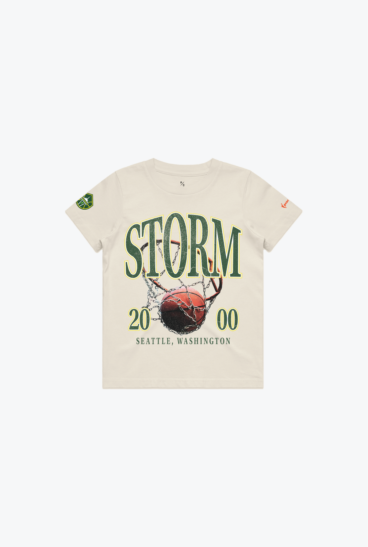 T-shirt Seattle Storm pour enfant - Ivoire