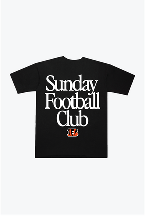 Cincinnati Bengals Sunday Football Club Heavyweight T-Shirt - Black