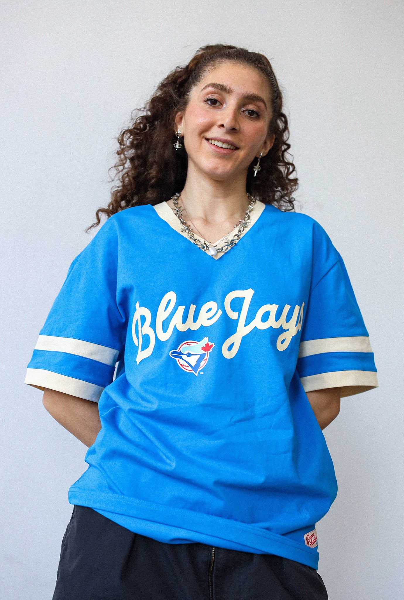 Toronto Blue Jays Varsity V-Neck Tee - Royal