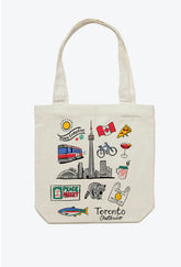 Toronto Sketch Tote Bag - Natural