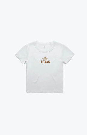 Texas Icon Baby Tee - White