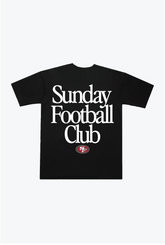 San Francisco 49ers Sunday Football Club Heavyweight T-Shirt - Black