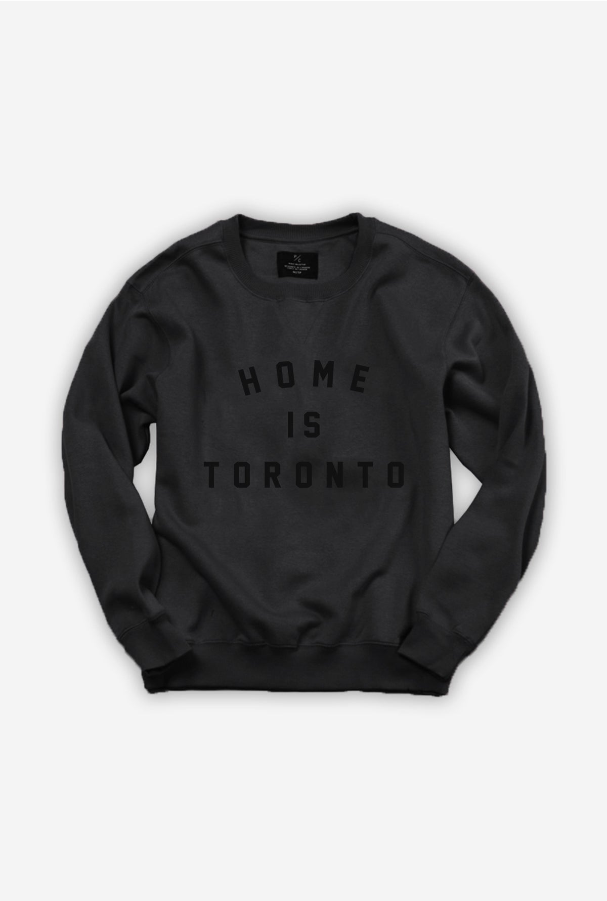 Home is Toronto Varsity Crewneck - Tonal Black