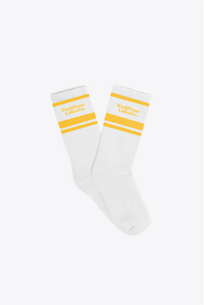 P/C x Metta World Peace Crew Socks - White/ Yellow