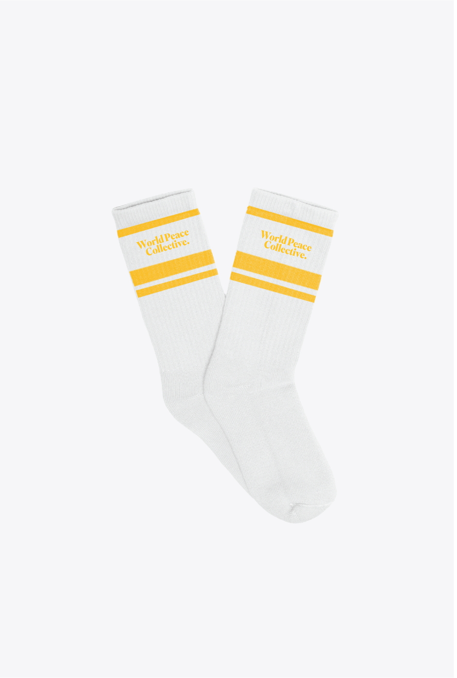 P/C x Metta World Peace Crew Socks - White/ Yellow