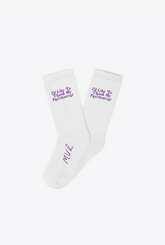 P/C x Metta World Peace Crew Socks - White/ Purple