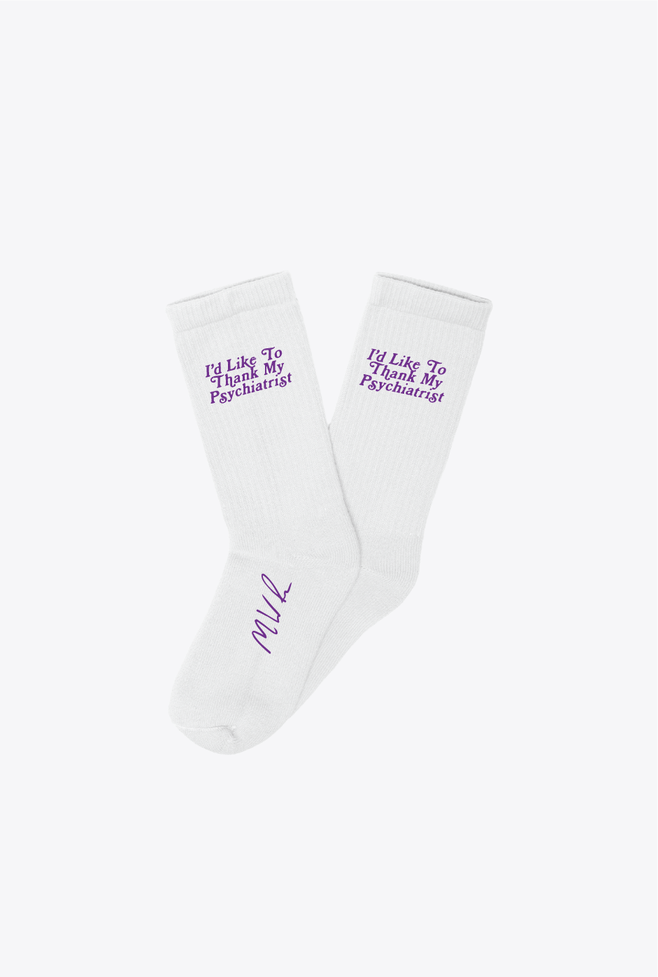 Chaussettes P/C x Metta World Peace Crew - Blanc/Violet