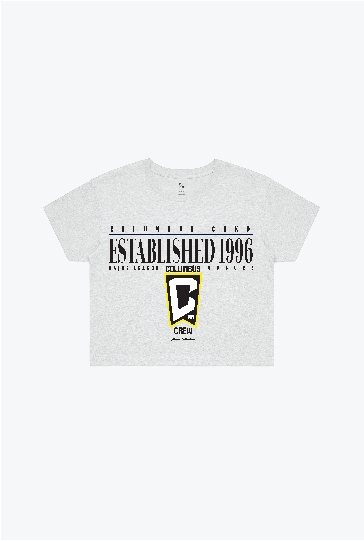 Columbus Crew Throwback Cropped T-Shirt - Ash