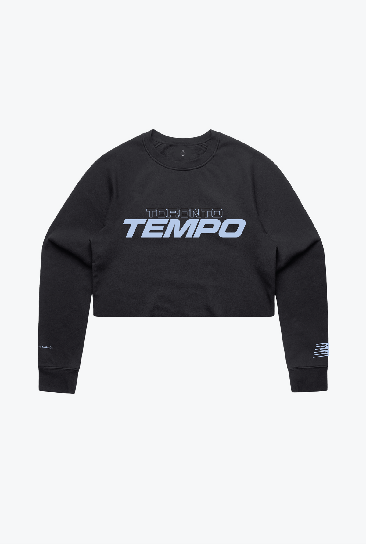 Toronto Tempo Wordmark Cropped Crewneck - Black