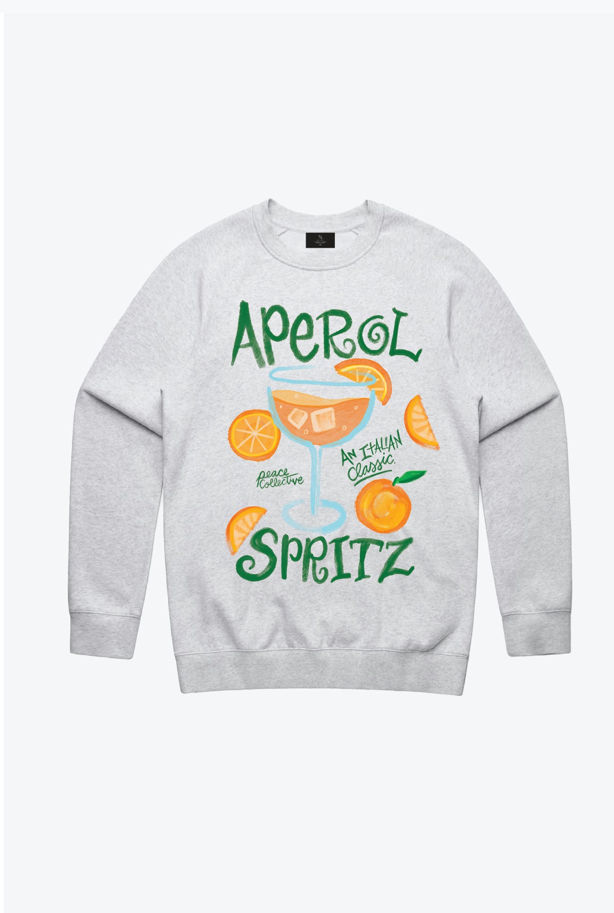 Aperol Spirtz Graphic Crewneck - Asche