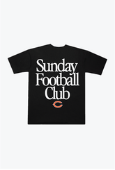 Chicago Bears Sunday Football Club Heavyweight T-Shirt - Black