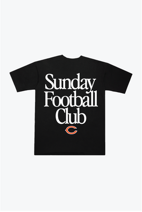 Chicago Bears Sunday Football Club Schweres T-Shirt - Schwarz