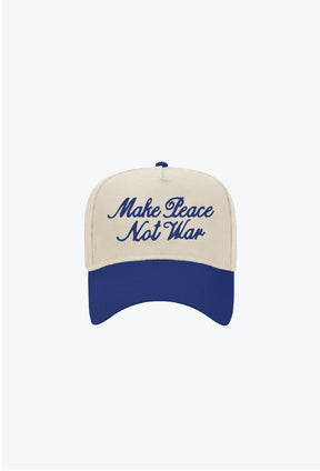 Make Peace, Not War A-Frame Cap - Royal / Ivory