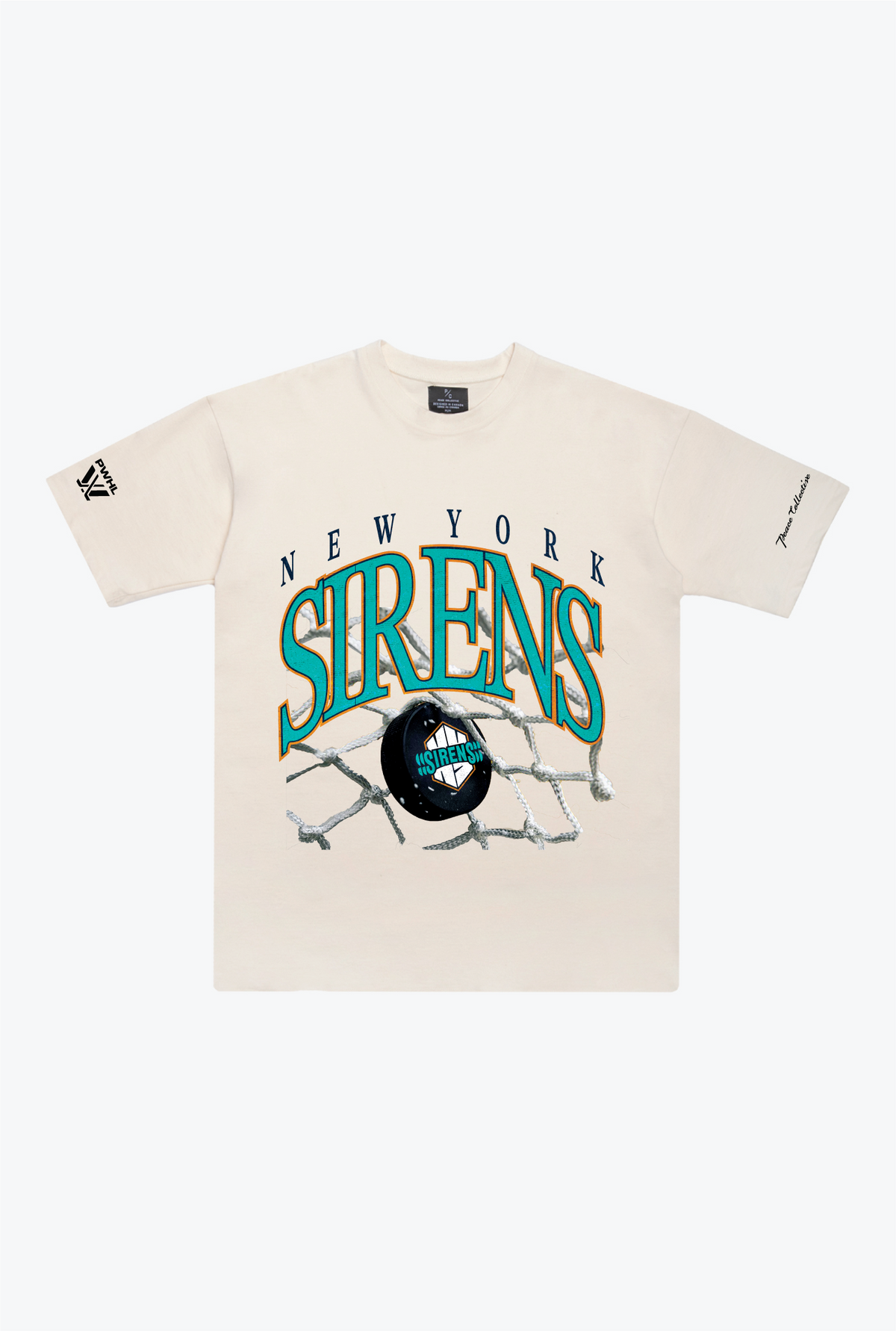 Schweres T-Shirt der New York Sirens – Elfenbein