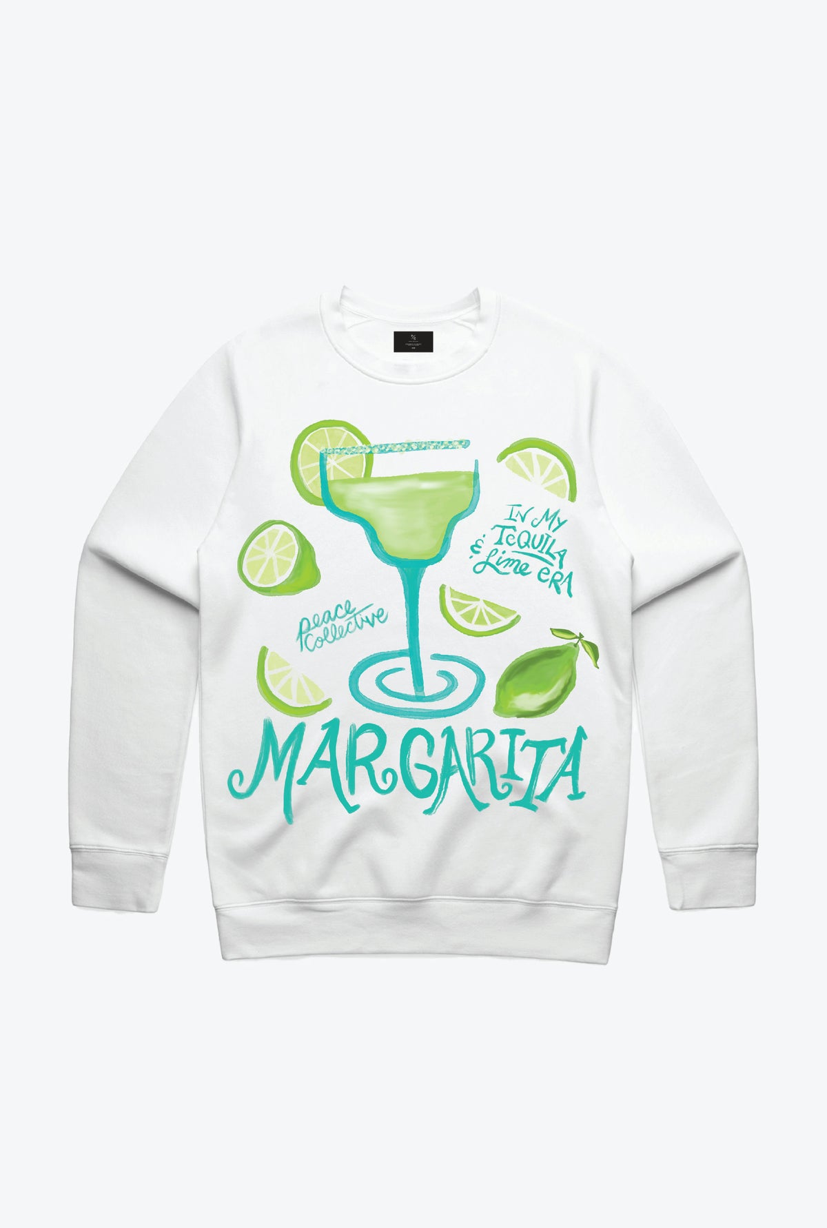 Pull ras du cou graphique Margarita - Blanc