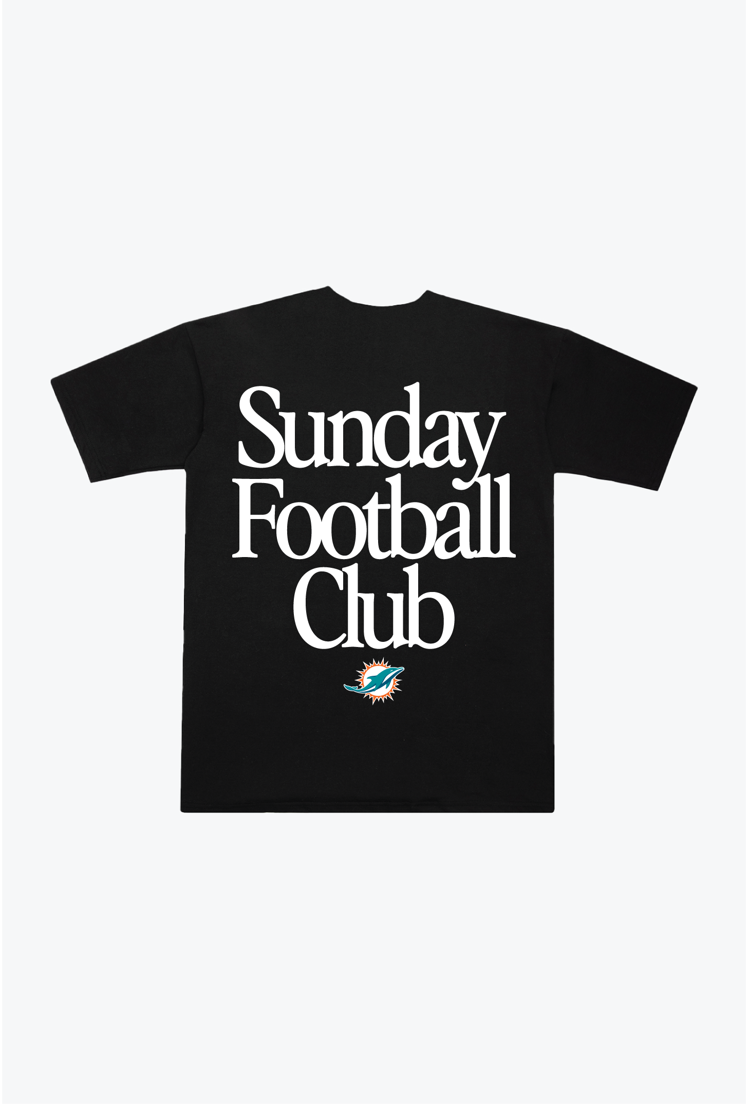 Miami Dolphins Sunday Football Club Heavyweight T-Shirt - Black