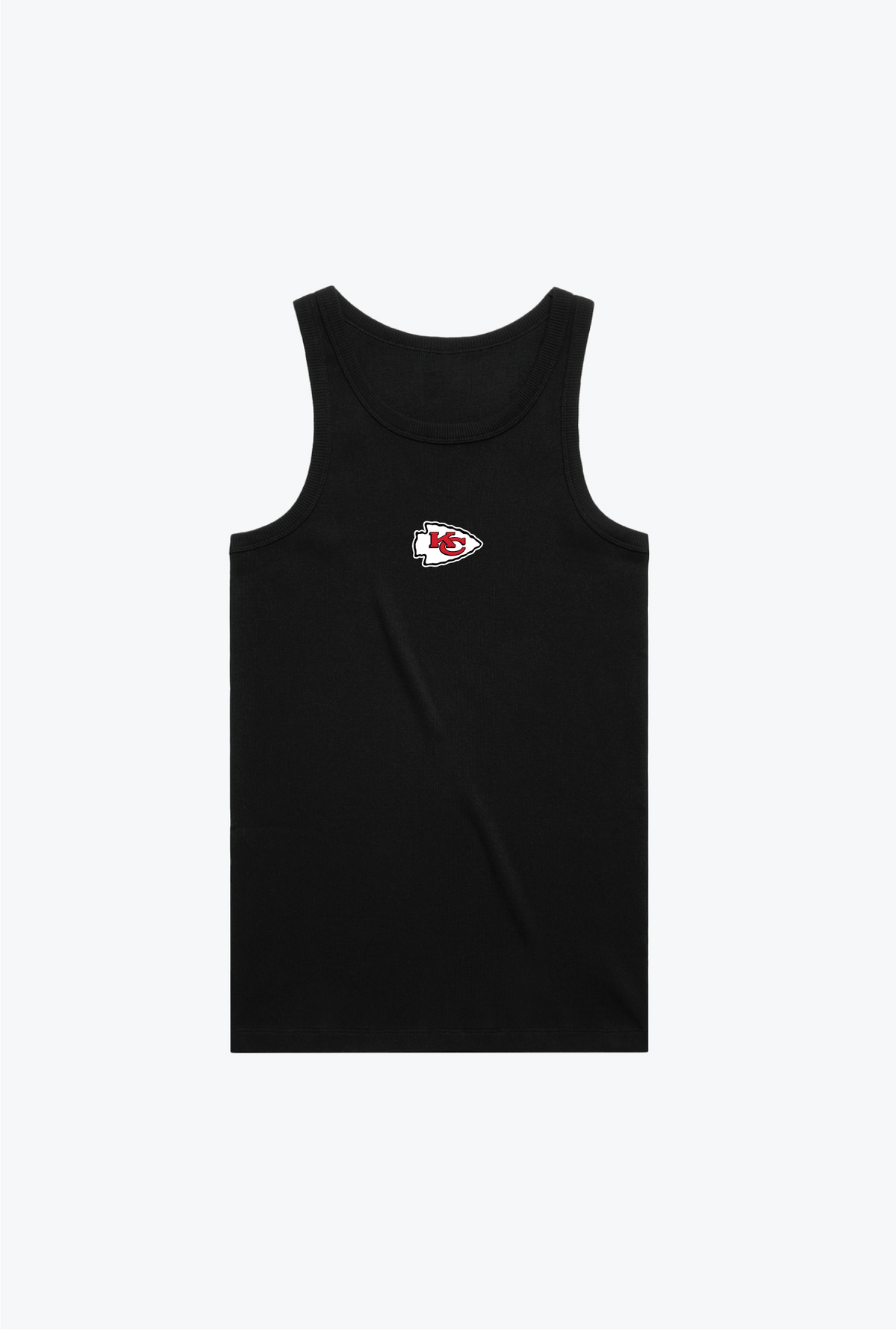 Kansas City Chiefs Centre Chest Ribbed Tank - Black