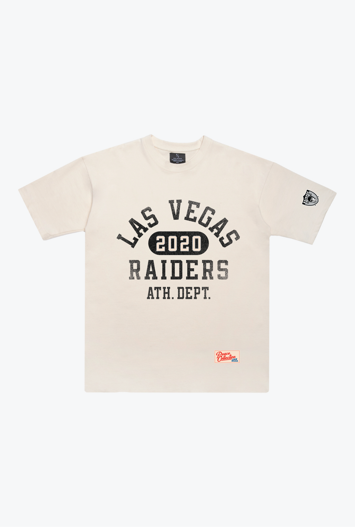 Schweres T-Shirt des Las Vegas Raiders Athletic Club – Elfenbein