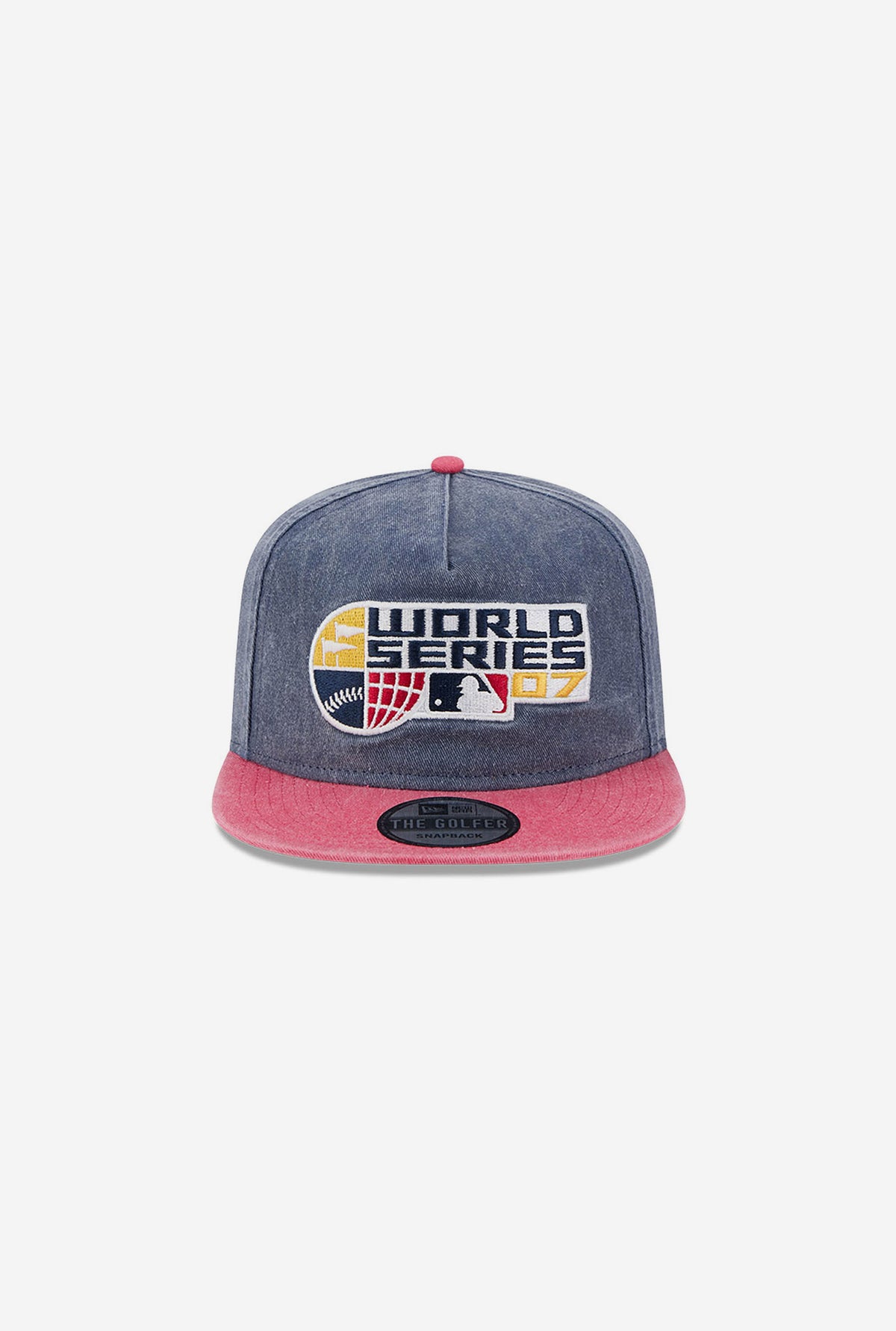 Boston Red Sox World Series '07 Golfer Snapback - Washed Navy/ Red