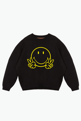 P/C x Smiley Knit Sweater - Black