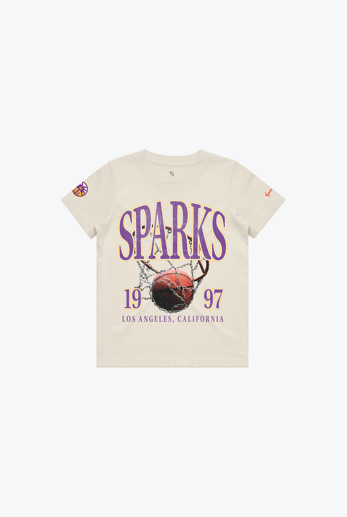 T-shirt pour enfant Los Angeles Sparks - Ivoire